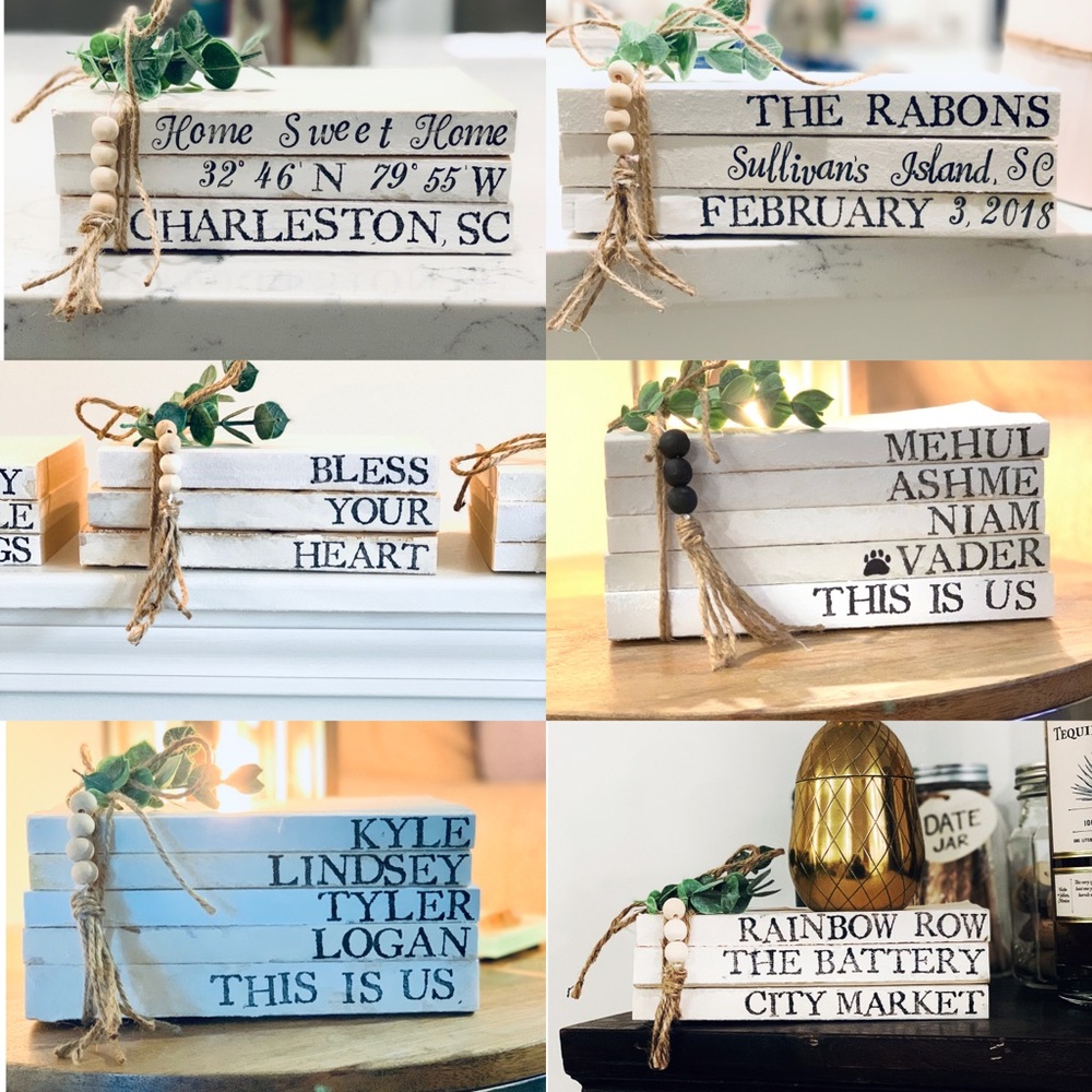 Custom farmhouse book stack - Picture 4 of 8